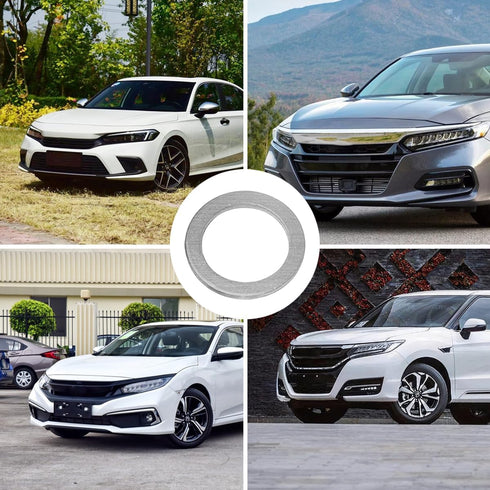 50 Pcs Oil Drain Plug Gaskets, Engine Crush Washer for Car Oil, Aluminum Oil Bottom Screw Gasket, Seal Ring Used for Oil Change, Compatible with P...