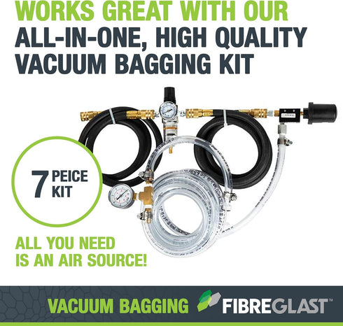 Fibre Glast Vac Bag Film, 1 Yard, Affordable – Elite Lab Vacuum Bagging Supplies, Degassing Chambers & Vac Purge Kits – Seal & Stabilize Carbon, F...