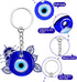 Chuangdi 20 Pieces Evil Eye Keychain Bulkturkish Blue Charms Pendants Crafting Glass Keychain with Keyring Hanging Ornament Jewelry Accessories Am...