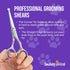 Grooming Scissors, Stainless Steel Dog Shears with Safety Rounded Tip, Dog Grooming Kit, Set of Two Dog Scissors in a Leather Cover, Professional ...