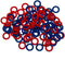 (100 Pack) Soft Stitch Ring Markers, Red & Blue (Small Size for Needle Sizes 0-8, for Knitting/Crochet/etc)...