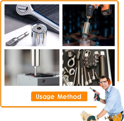 Gifts for Men Stocking Stuffers for Men Dad Christmas Gifts Universal Socket Tools Sets, Gifts for Dad Mens Him Husband, Multitools 7-19mm Birthda...