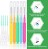 Zopeal 250 Pcs Interdental Brush for Braces Disposable Braces Flossers Dental Picks Floss Toothpick Dental Teeth Flossing Head Oral Hygiene Flosse...