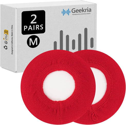Geekria 2 Pairs Knit Headphones Ear Covers - Product Safety Certified - Washable & Stretchable Protectors for Over-Ear Headsets, Sweat Pads for Gy...
