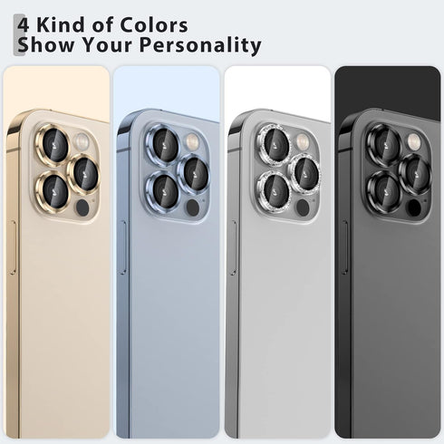 Camera Lens Protector Compatible for iPhone 13 Pro Max (6.7") & iPhone 13 Pro (6.1"), Premium Tempered Glass Clear Lens Screen Protector Film Cove...