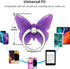 Bling Glitter Phone Grip, Butterfly Cell Phone Ring Holder Stand Purple for Women Girls, Compatible with Smartphone, Tablet, E-Reader, Etc (Butter...