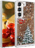 Glitter Christmas Case for Samsung Galaxy A14 5G, Cute Christmas Tree Santa Elk Liquid Flowing Floating Moving Bling Sparkle Clear Shockproof Wome...