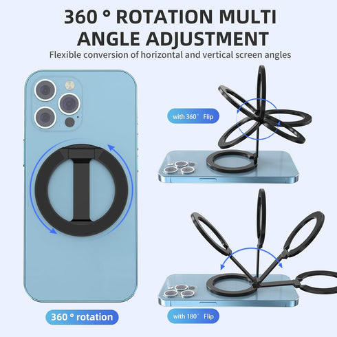Dual Magnetic Phone Holder for Car,Gym Phone Holder Mount for Mag-Safe,Strong Magnet Phone Mount Stand for Metal Surface,Compatible with iPhone 15...