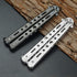 Butterfly knife, 2 Pack Practice Knives Trainer Martial Arts Practice Swords Steel Metal Folding Training Knife Tool Unsharpened for Men Boys Kids...
