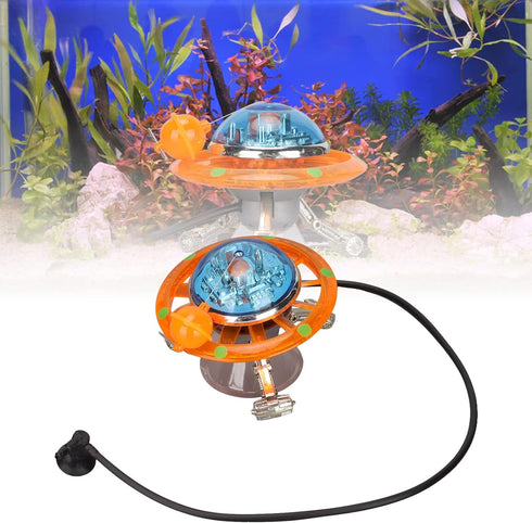 Aquarium Decoration, Suspended UFO Fish Tank Decoration Air Action Ornament for Fish Tank Landscape...