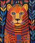 Tucocoo Gond Painting of Lion Paint by Numbers Kits 16x20 inch Canvas DIY Oil Painting for Kids, Students, Adults Beginner with Brushes and Acryli...