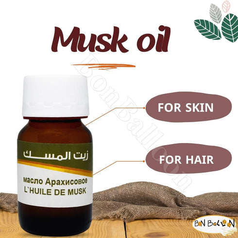 1 Pack Pure & Natural Musk Oil Cold Pressed El Hawag Elhawag Natural Concentrated Crude Perfect Fresh for Skin No Additives Non Gmo Kosher Halal (...