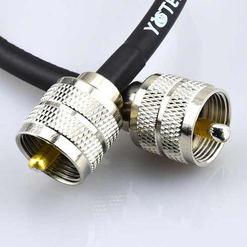 RG8x Coaxial Cable, 3 Pack 1ft Jumper CB Coax Cable PL259 Male UHF Connector Low Loss 50 Ohm for CB HAM Radio, HF VHF Radio, Antenna Analyzer...