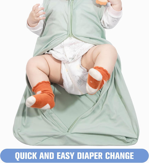 Baby Sleep Sack 12-18 Months Baby Wearable Blanket 100% Rayon Cotton 2-Way Zipper Toddler Sleeping Sack?Comfy Soft Lightweight TOG 0.3...