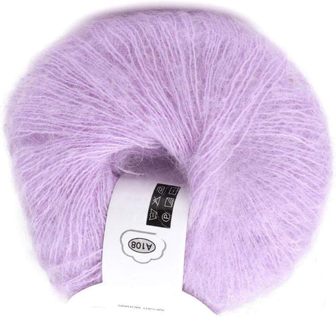 Mohair Knit Soft Angora Long Wool Yarn Hot with a Crochet Popular for DIY Weave(violet)......