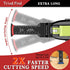 10PCS Extra Long Oscillating Saw Blades, Curved Edge Bi-Metal and Japanese Teeth Multitool Blades Precise Cut for Wood, Plastic, Nails, Metal, Fit...