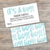 50 Blue Watercolor It’s A Boy Diaper Raffle Tickets - Boy Baby Shower Game...