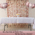 2 Pack Rose Gold Table Cloths for Parties Disposable Plastic Tablecloth for Birthday, Baby Shower Party Table Cover for Rectangle Tables 54 x 108 ...