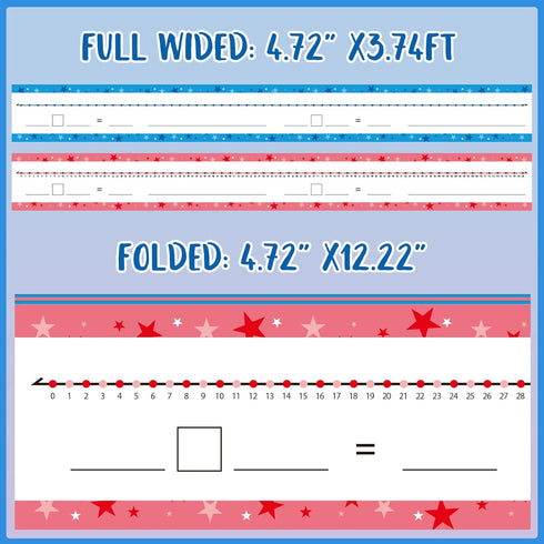 0-120 Dry Erase Number Line Board Double Sided Writable and Erasable Card Featuring 0-120 Number Line On One Side and Blank Line On The Other for ...