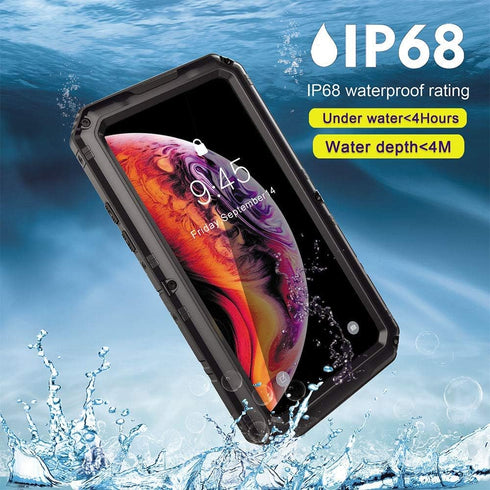 Beasyjoy for iPhone Xs Max Case Waterproof Metal Heavy Duty Strong Durable Cover Built-in Screen Full Body Protective Shockproof Tough Rugged Hybr...