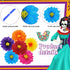 36 Pcs Mexican Paper Flowers Colorful Fiesta Tissue Paper Flowers Pom Poms Mexican Carnival Paper Flowers for Floral Party Backdrop Wedding Birthd...