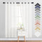 NICETOWN Linen Curtains Semi Sheer Bedroom Window Curtains, Grommet Casual 72" Long Thick Semitransparent Flax Sheer Window Treatment Privacy for ...