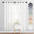 NICETOWN Linen Curtains Semi Sheer Bedroom Window Curtains, Grommet Casual 72" Long Thick Semitransparent Flax Sheer Window Treatment Privacy for ...