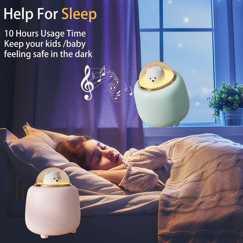Bluetooth Speaker with Lights, Bear Wireless Speaker with Adjustable Dual Night Light for Kawaii Room Decor, Birthday Gifts for Women Teen Girls C...
