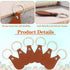 kekafu 50Pcs DIY Leather Keychains Brown Blank Key Fob Rivets PU Leather Keychain for Car Key Home Door Key Small Decoration Homemade Gift (Brown)...