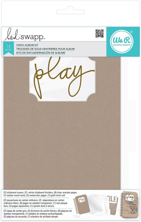 American Crafts 370607 14 Piece Heidi Swap Mixed Media Cinch Kits Chipboard Ticket Album...