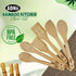 Wooden Spoons for Cooking, Bamboo Kitchen Utensils Wooden Spoons Set 6 Piece, Nonstick Spatula For Daily Use...