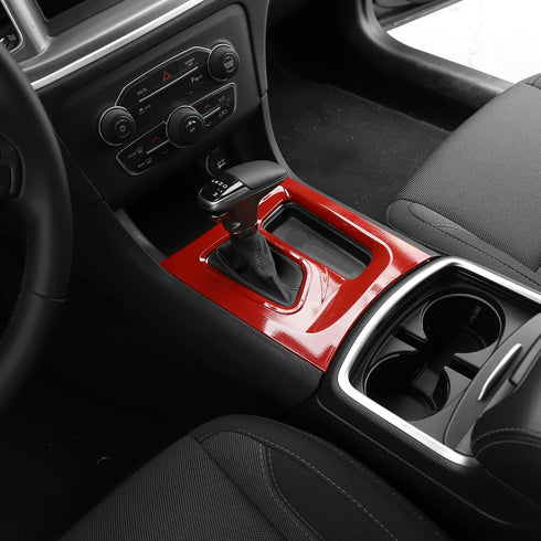 for Charger Gear Shift Panel Cover Trim Red Compatible with Dodge Charger 2015-2024 Red Interior Accessories......