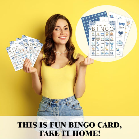 Shower Games Bingo Party Game for Gender Reveal Party Pregnancy Announcement 24 Players Bingo Game Cards Party Games Favors Decor for Family Party...