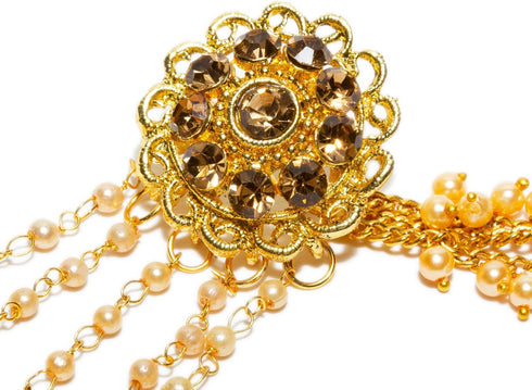 Bindhani Indian Bahubali Style Long Tassel With Multiple Small Jhumki Earring & Back Hair Chain For Women...