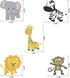 Konsait Jungle Animal Hanging Swirl Decoration(30Pack), Safari Theme Zoo Swirls Animals Birthday Party Spirals Home Ceiling Wall Decor for Woodlan...