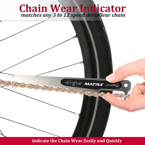 MATINA Chain Checker, CC-4 Bike Chain Checker Tool, Chain Wear Indicator Tool for Bike...