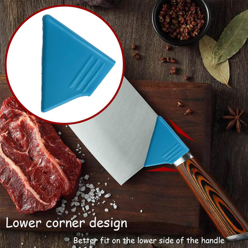10pcs Household Knife Back Protector Universal Hand Guard Knife Back Kitchen Hand Guard Universal Meat Cutting Tool Blade Finger Hand Guards Silic...