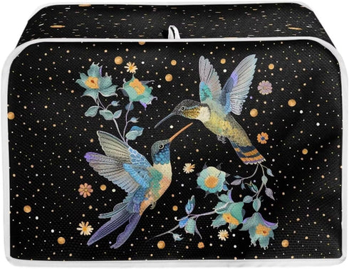 Toaster Cover 2 Slice Bread Toaster Oven Dustproof Cover, Waterproof Kitchen Small Appliance Cover Home Kitchen Accessories Decor, Birds Floral Pr...