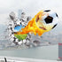 U-Shark® 3D Self-Adhesive Removable Break Through The Wall Vinyl Football Soccer Wall Stickers/Murals Art Decals Decorator as Kids Birthday Gift (...