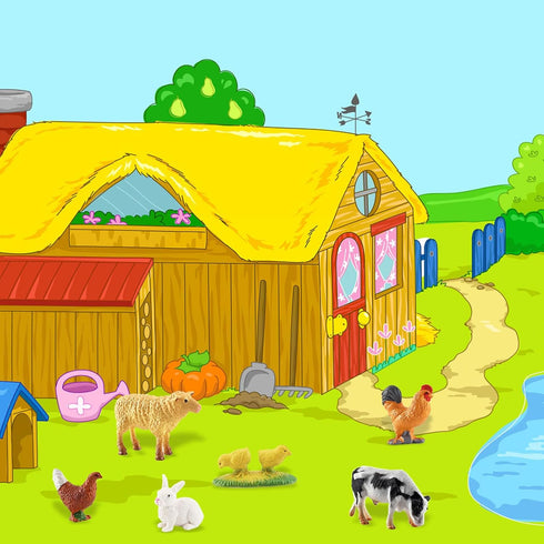 ONEST 30 Pieces Mini Farm Animal Figurines Playset Hand Painted Tiny Farm Animals Realistic Detailed Plastic Puppy Figures Toys for Kids Adults...