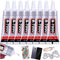 8pcs x15ML B7000 Jewelry Rhinestones Glue, B-7000 Clear Super Glue Transparent Industrial Adhesive for Phone Repair Jewelery Making Crafts Gem Fab...