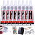 8pcs x15ML B7000 Jewelry Rhinestones Glue, B-7000 Clear Super Glue Transparent Industrial Adhesive for Phone Repair Jewelery Making Crafts Gem Fab...