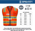 9 Pockets High visibility Class 2 Safety Vest?Hi Vis Vest with 2 inch wide Reflective Strips security vest with Zipper construction work vest for ...