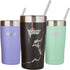 Healthy Human Stainless Steel Tumbler with Straw & Lid | Splash Proof Insulated Travel Cup | Eco-Friendly Coffee Tumblers | Water Cups with Straws...