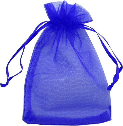 Allgala 100 Count Orangza Gift Party Favor Bags with Drawstring-4x6 Inch-Blue-PF53106...