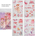 EAMOTOL 48 Sheets Anime Girl Journaling Stationery Stickers - Calendar Decorative Frosted PET Sticker for Scrapbook Journal Diary Planner DIY Craf...