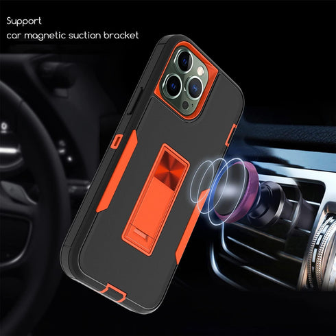 Designed for iPhone 12 Pro Max Case with Stand, Military Grade Drop Protection Work with Magnetic Car Mount, Dustproof Light Waterproof,Hybrid Har...