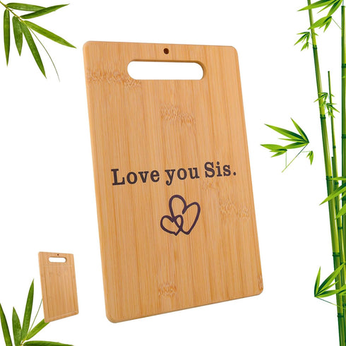 Personalized Bamboo Cutting Board: Best Sister Gift - Stylish, Multifunctional, Kitchen Accessory. Ideal for Christmas, Birthdays & More...