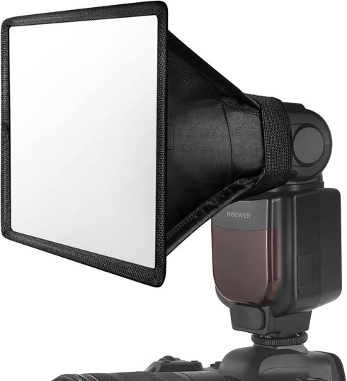 NEEWER Flash Diffuser Light Softbox 6" x 5", Universal, Collapsible with Storage Pouch Compatible with Canon Nikon Sony Godox Yongnuo NEEWER speed...