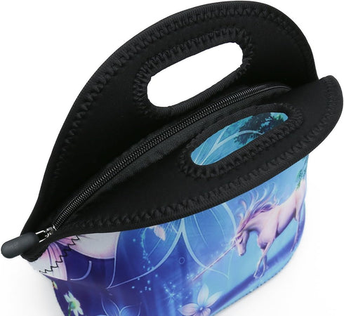 Boys Girls Kids Women Adults Insulated School Travel Outdoor Thermal Waterproof Carrying Lunch Tote Bag Cooler Box Neoprene Lunchbox Container Cas...